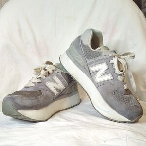 ✨ NEW BALANCE 574+ Platform Sneakers in Shadow Grey ✨ W 8/M 6.5